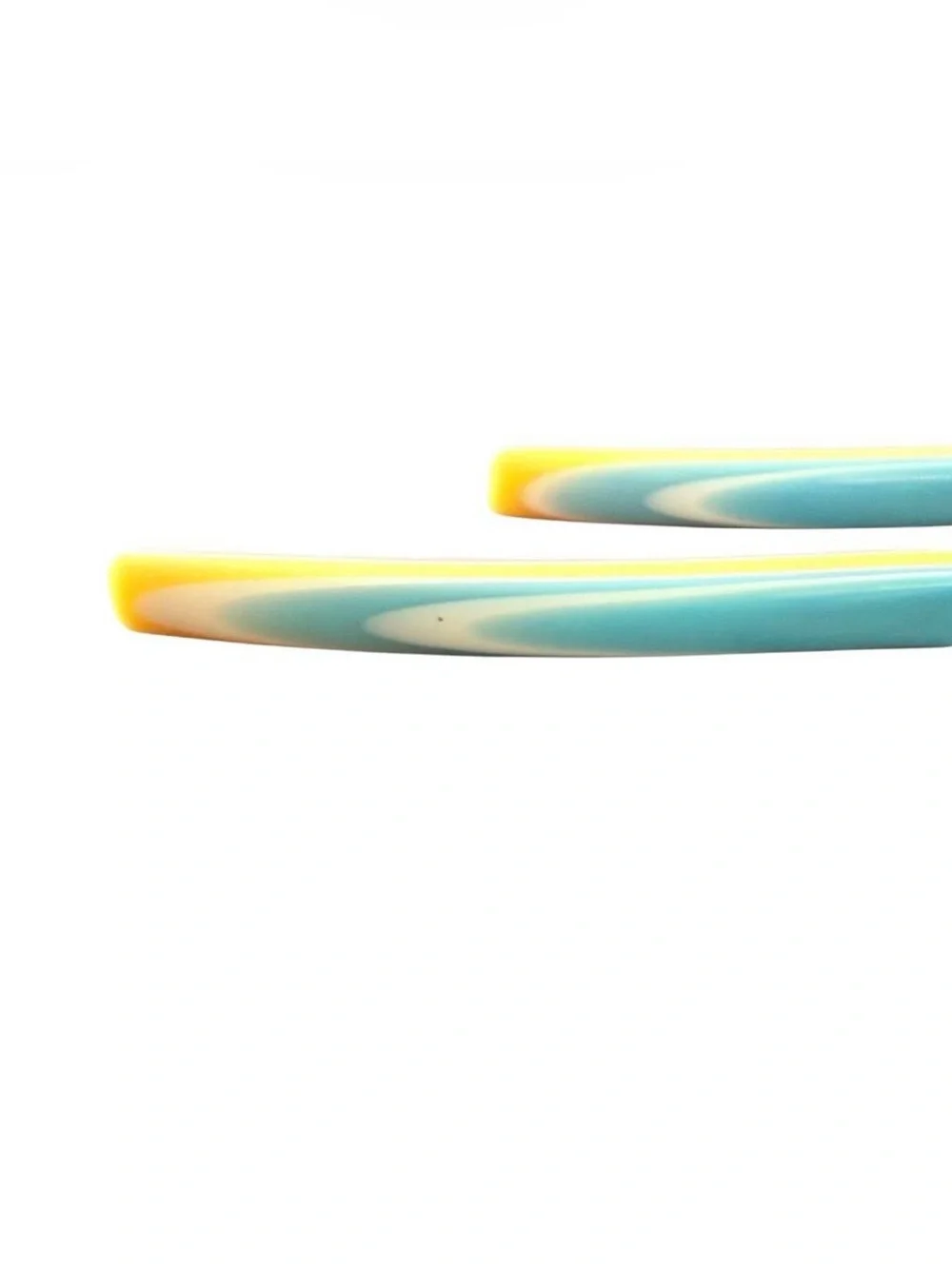 Vintage Blue Multicolored Thick Plastic Bobby Pins, Retro Design, Deadstock